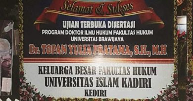 Fakultas Hukum Uniska Panen Doktor, DR.Topan dan DR Wahid Hasim Telah Jalani Sidang Terbuka di Unibra Malang