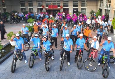 Walikota Kediri Bersama Para Kepala Daerah Gowes, Tanam Pohon dan Sebar Benih Ikan
